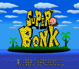 Super Bonk Title Screen